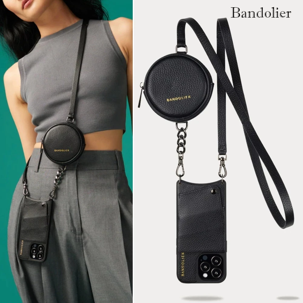 Bandolier Plain Leather Logo IPhone 13 IPhone 13 Pro IPhone 13 Pro Max For Women Black/pewter X Iphone 13 1 Bandolier Plain Leather Logo IPhone 13 IPhone 13 Pro IPhone 13 Pro Max For Women Black/pewter X Iphone 13