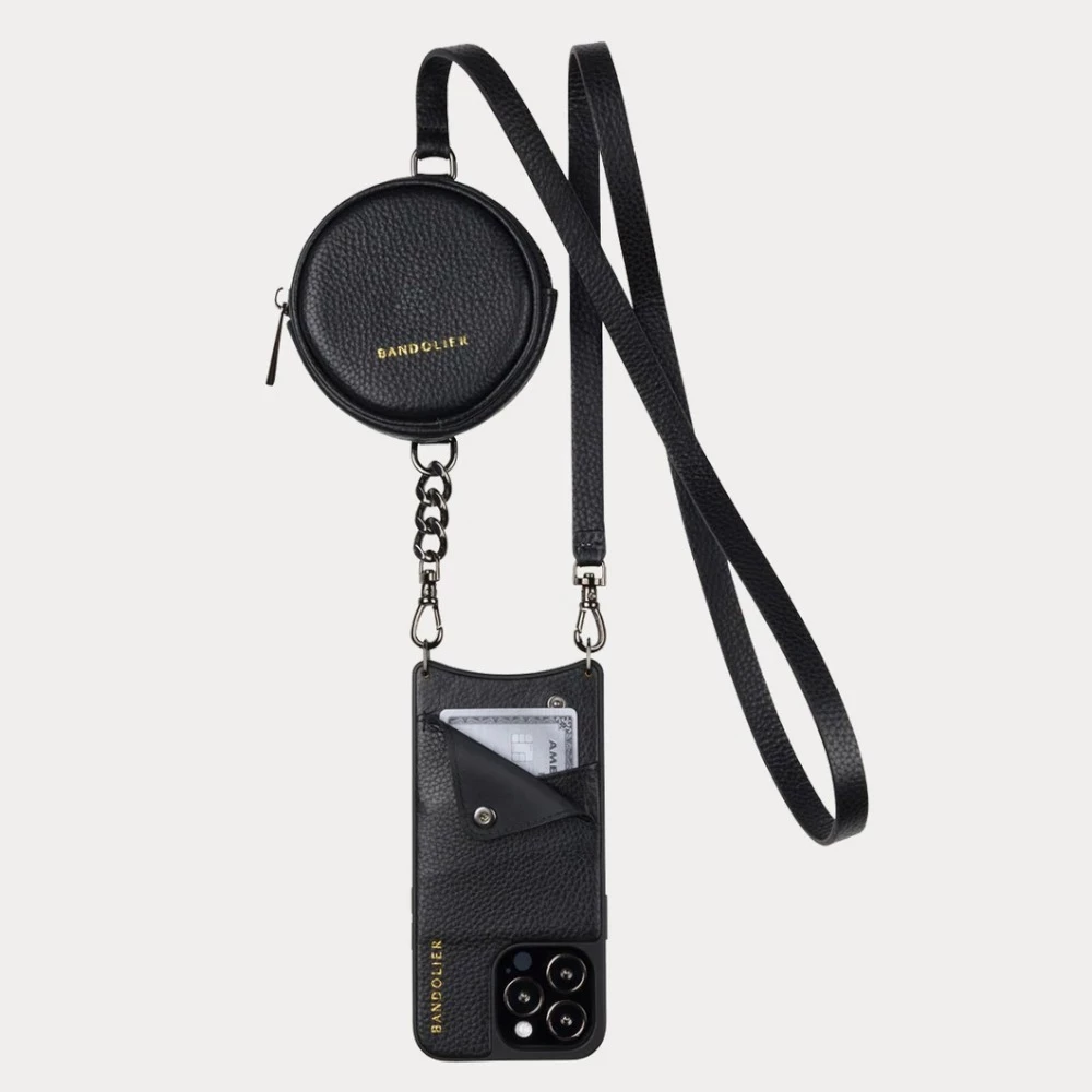 Bandolier Plain Leather Logo IPhone 13 IPhone 13 Pro IPhone 13 Pro Max For Women Black/pewter X Iphone 13 4 Bandolier Plain Leather Logo IPhone 13 IPhone 13 Pro IPhone 13 Pro Max For Women Black/pewter X Iphone 13 - Image 4