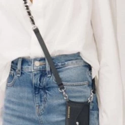 Bandolier Chain Plain Leather Logo IPhone 13 IPhone 13 Pro For Women Silver X 13 -Bandolier Online Shop org 3853