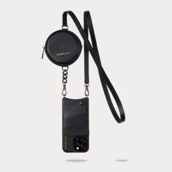 Bandolier Unisex Street Style Plain Leather Co-ord Logo IPhone 13 For Women Black/pewter X Iphone 13mini 20 Bandolier Unisex Street Style Plain Leather Co-ord Logo IPhone 13 For Women Black/pewter X Iphone 13mini -Bandolier Online Shop org 3976