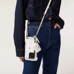 Bandolier Street Style Plain Leather Logo IPhone 13 IPhone 13 Pro For Women White/silver X Iphone 13 -Bandolier Online Shop org 4005