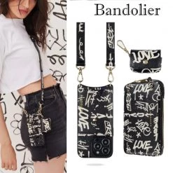 Bandolier Leather Co-ord Logo IPhone 13 IPhone 13 Mini IPhone 13 Pro For Women Love Print/gold X Iphone 13 Pro