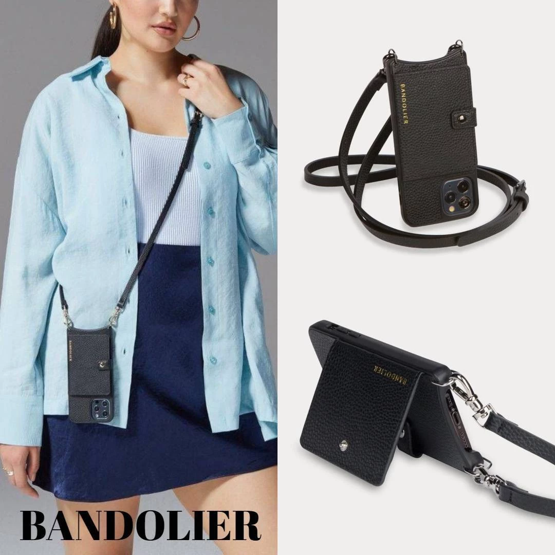 Bandolier 2021 SS Plain Leather Logo IPhone 13 IPhone 13 Pro IPhone 13 Pro Max For Women Black/silver X Iphone 13 Pro 1 Bandolier 2021 SS Plain Leather Logo IPhone 13 IPhone 13 Pro IPhone 13 Pro Max For Women Black/silver X Iphone 13 Pro