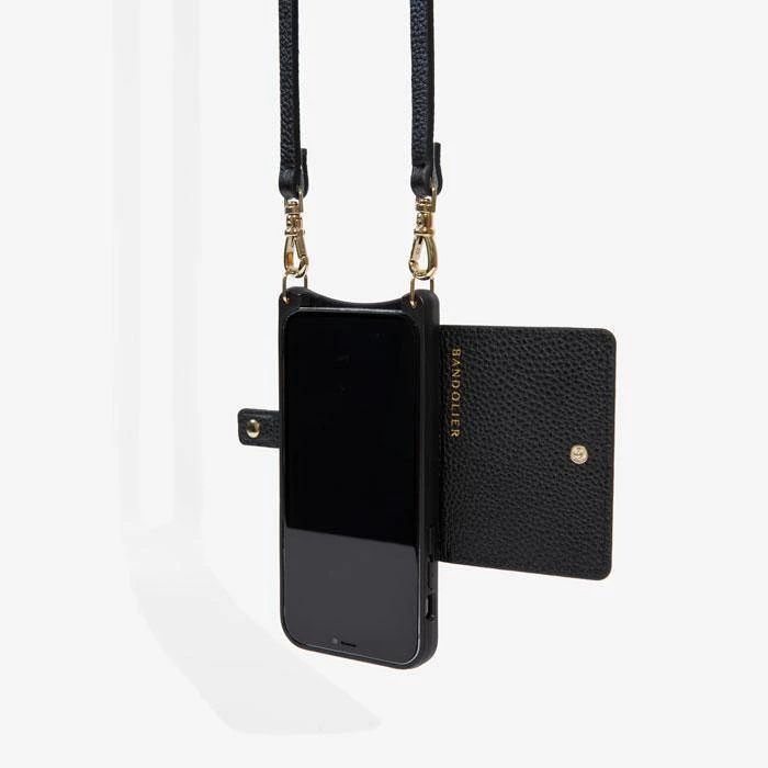 Bandolier 2021 SS Plain Leather Logo IPhone 13 IPhone 13 Pro IPhone 13 Pro Max For Women Black/silver X Iphone 13 Pro 4 Bandolier 2021 SS Plain Leather Logo IPhone 13 IPhone 13 Pro IPhone 13 Pro Max For Women Black/silver X Iphone 13 Pro - Image 4