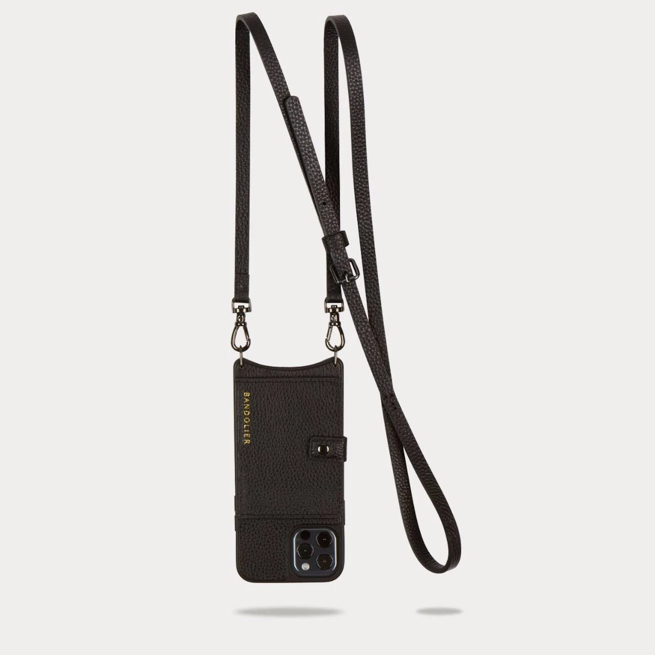 Bandolier 2021 SS Plain Leather Logo IPhone 13 IPhone 13 Pro IPhone 13 Pro Max For Women Black/silver X Iphone 13 Pro 11 Bandolier 2021 SS Plain Leather Logo IPhone 13 IPhone 13 Pro IPhone 13 Pro Max For Women Black/silver X Iphone 13 Pro - Image 11