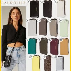 Bandolier 2020 Cruise Leather Smart Phone Cases For Women ⑦mist Green/ Silver X One Size