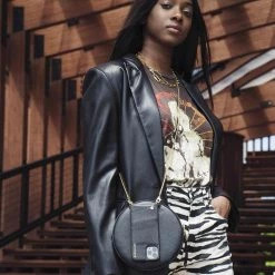 Bandolier Unisex Plain Leather Bridal Logo Tech Accessories For Women Black/silver X One Size -Bandolier Online Shop org 4228