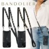 Bandolier Blended Fabrics Street Style Chain Plain Leather Bridal Logo For Women Silver X 13 Pro (stock Check Required)