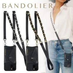 Bandolier Blended Fabrics Street Style Chain Plain Leather Bridal Logo For Women Silver X 13 Pro (stock Check Required)
