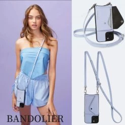 Bandolier Unisex Plain Leather IPhone X IPhone XS IPhone XS Max For Women Periwinkle/silver X 13 Pro