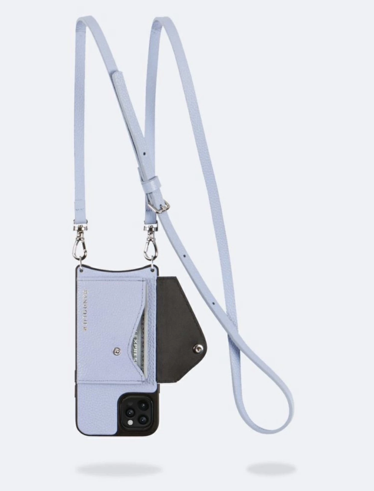 Bandolier Unisex Plain Leather IPhone X IPhone XS IPhone XS Max For Women Periwinkle/silver X 13 Pro 3 Bandolier Unisex Plain Leather IPhone X IPhone XS IPhone XS Max For Women Periwinkle/silver X 13 Pro - Image 3