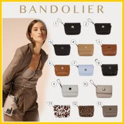 Bandolier 2020 SS Leather Logo Smart Phone Cases For Women â‘ black/gold X Airpod Pro