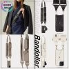 Bandolier Unisex Street Style Plain Leather Co-ord IPhone 8 Plus For Men Black/silver X Iphone 12 Pro Max