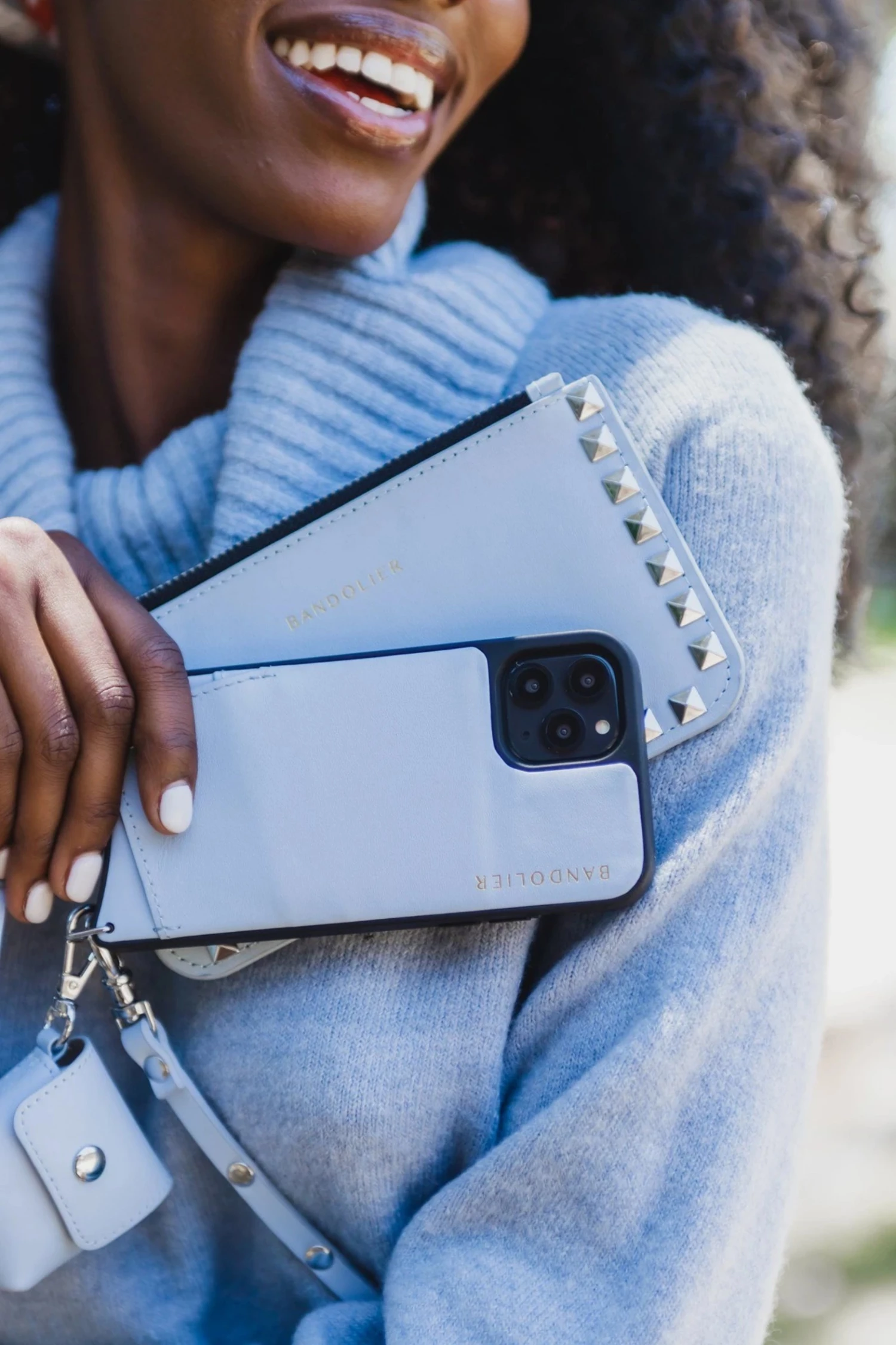 Bandolier Studded Street Style Plain Leather IPhone 8 IPhone 8 Plus For Women Gold X One Size 17 Bandolier Studded Street Style Plain Leather IPhone 8 IPhone 8 Plus For Women Gold X One Size - Image 17