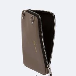 Bandolier SARAH Unisex Studded Street Style Plain Leather IPhone 8 Plus For Women Dark Taupe / Silver X 11 Pro Max -Bandolier Online Shop org 4474