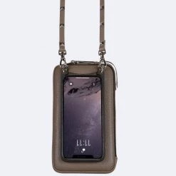 Bandolier SARAH Unisex Studded Street Style Plain Leather IPhone 8 Plus For Women Dark Taupe / Silver X 11 Pro Max -Bandolier Online Shop org 4475