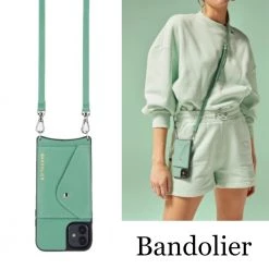 Bandolier 2021 SS Plain IPhone X IPhone XS IPhone XS Max IPhone XR Logo For Women Light Jade/silver X Iphone 12 Pro Max