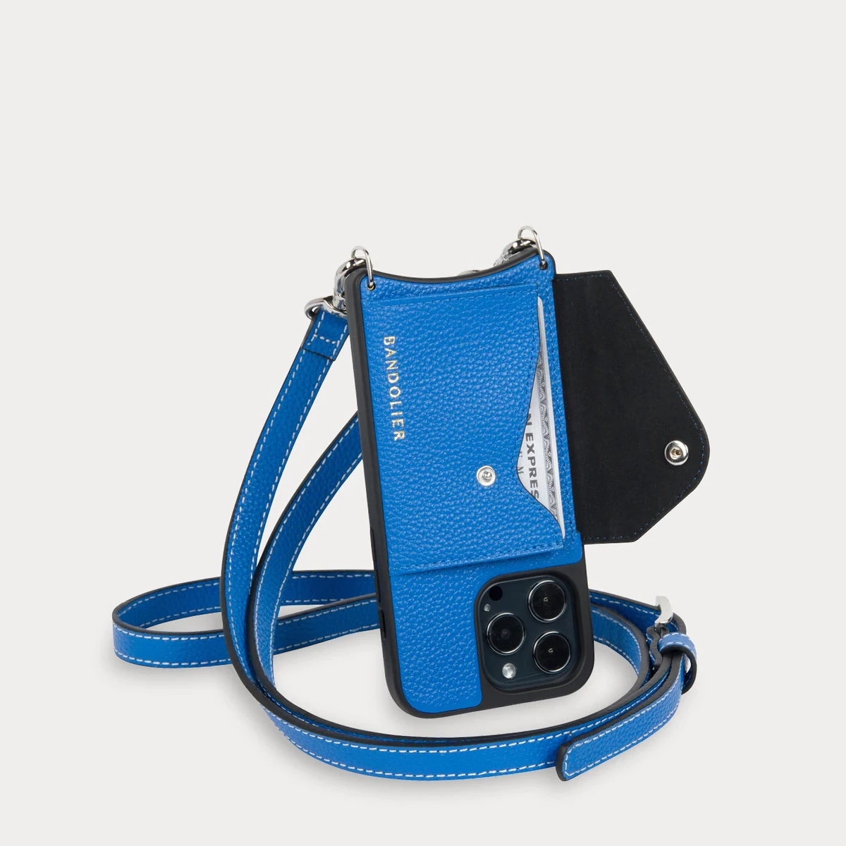 Bandolier Plain Leather Co-ord Logo IPhone 13 IPhone 13 Mini For Women Blue/silver(airpod 3) X Iphone 13 10 Bandolier Plain Leather Co-ord Logo IPhone 13 IPhone 13 Mini For Women Blue/silver(airpod 3) X Iphone 13 - Image 10