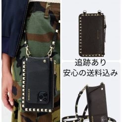 Bandolier SARAH 2020-21FW Plain Leather IPhone 8 IPhone 8 Plus IPhone X IPhone XS For Women Black/pewter X Iphone 13 Pro Max