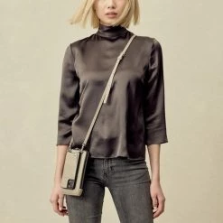 Bandolier 2020 Cruise Plain Leather Logo Metallic Smart Phone Cases For Women Mist Green/silver X One Size -Bandolier Online Shop org 4784