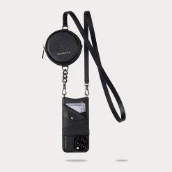 Bandolier Unisex Street Style Plain Leather Co-ord Logo IPhone 13 For Women Black/pewter X Iphone 13mini -Bandolier Online Shop org 4790