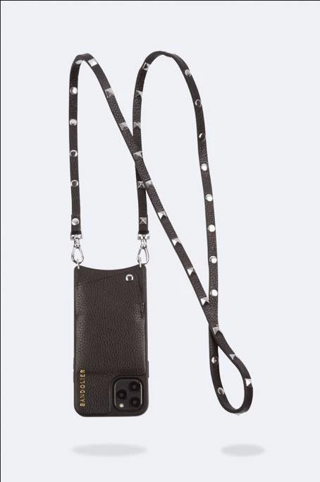 Bandolier SARAH 2020-21FW Plain Leather IPhone 8 IPhone 8 Plus IPhone X IPhone XS For Women Black/pewter X Iphone 13 Pro Max 9 Bandolier SARAH 2020-21FW Plain Leather IPhone 8 IPhone 8 Plus IPhone X IPhone XS For Women Black/pewter X Iphone 13 Pro Max - Image 9