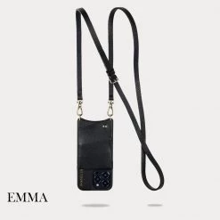 Bandolier Unisex Street Style Chain Plain Leather Co-ord Logo For Women Emma Black Gold X Iphone12 Pro Max -Bandolier Online Shop org 4822