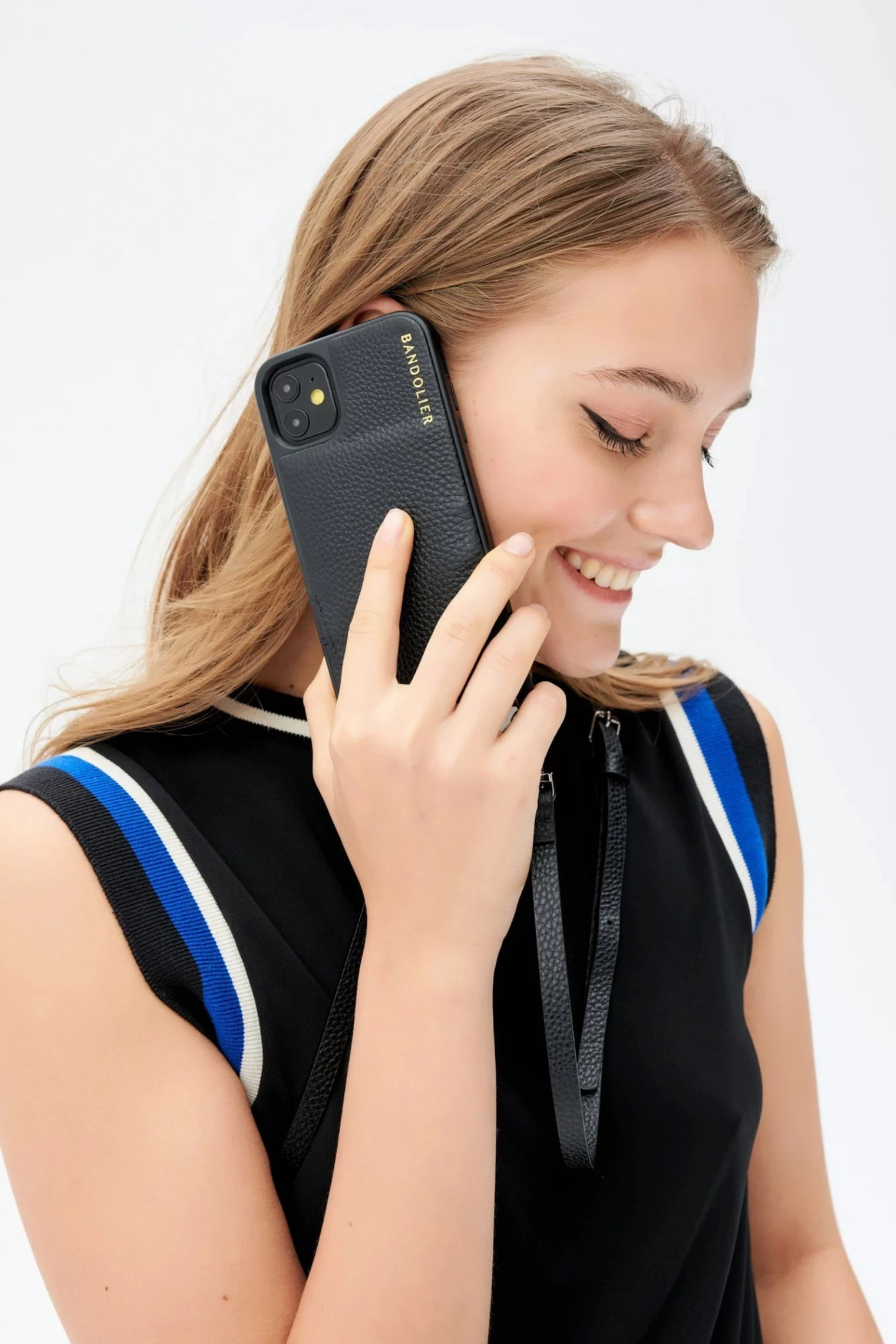 Bandolier Unisex Plain Leather IPhone 8 Plus IPhone X IPhone XS Logo For Women Black/gold X Iphone 13 15 Bandolier Unisex Plain Leather IPhone 8 Plus IPhone X IPhone XS Logo For Women Black/gold X Iphone 13 - Image 15