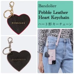 Bandolier 2020 SS Heart Unisex Street Style Plain Leather Logo For Women Black/pink/silver X One Size