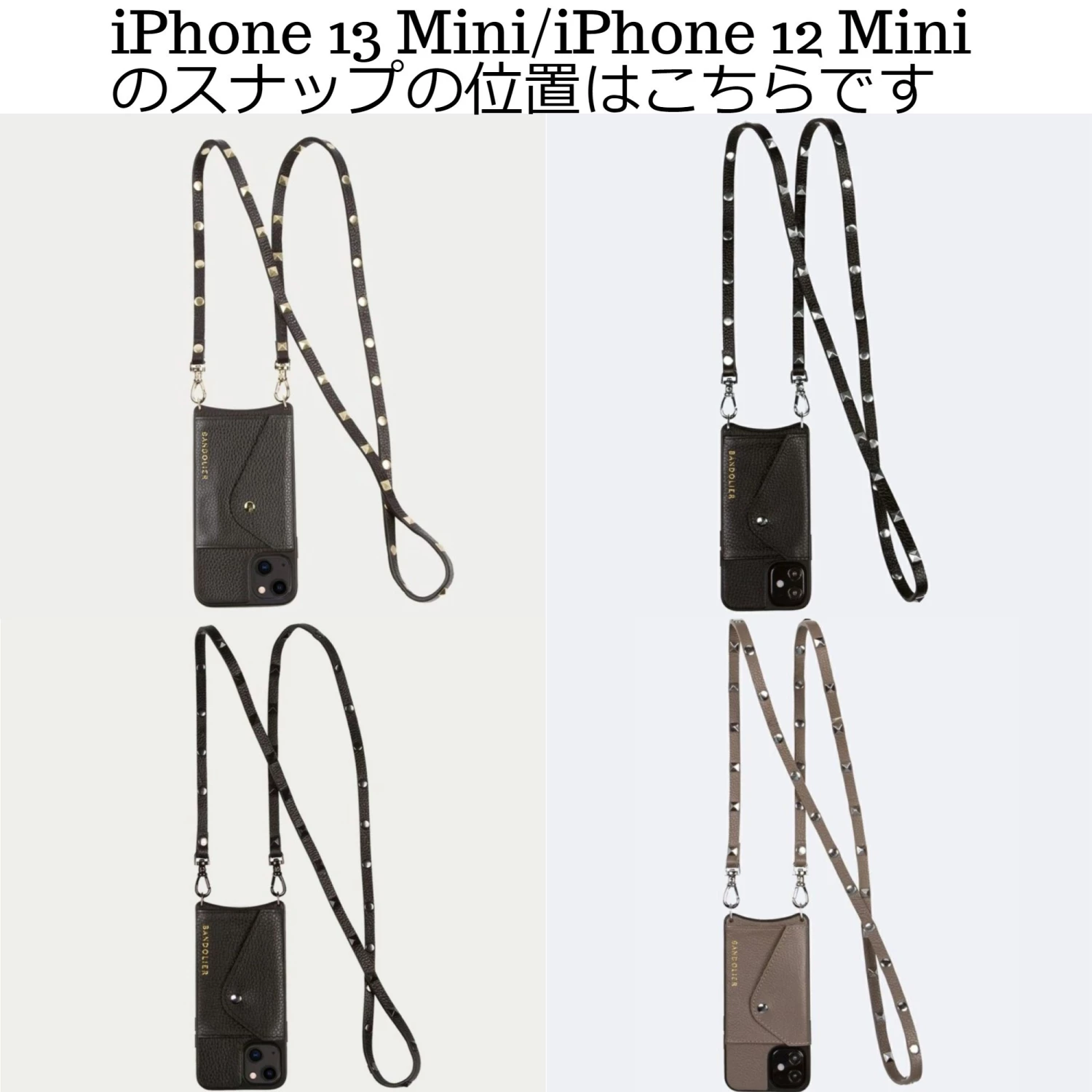 Bandolier SARAH 2020-21FW Plain Leather IPhone 8 IPhone 8 Plus IPhone X IPhone XS For Women Black/pewter X Iphone 13 Pro Max 17 Bandolier SARAH 2020-21FW Plain Leather IPhone 8 IPhone 8 Plus IPhone X IPhone XS For Women Black/pewter X Iphone 13 Pro Max - Image 17