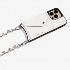 Bandolier 2022-23FW Chain Plain Leather Logo IPhone 13 IPhone 13 Pro For Women White/silver X Iphone 13 Pro 19 Bandolier 2022-23FW Chain Plain Leather Logo IPhone 13 IPhone 13 Pro For Women White/silver X Iphone 13 Pro -Bandolier Online Shop org 4966