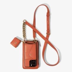 Bandolier Unisex Chain Plain Leather Co-ord Logo IPhone 13 For Women Airpod 3 X Iphone 13 Mini -Bandolier Online Shop org 4972
