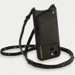 Bandolier Unisex Plain Leather Logo IPhone 13 IPhone 13 Mini For Women Black X Iphone13pro -Bandolier Online Shop org 4993