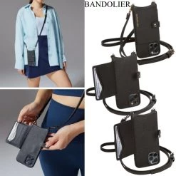 Bandolier 2021 SS Plain Leather Logo IPhone 13 IPhone 13 Pro IPhone 13 Pro Max For Women Black/pewter X Iphone 13 Pro Max