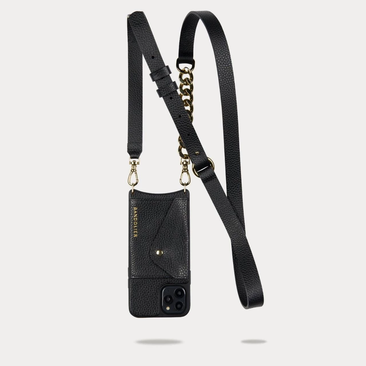 Bandolier Unisex Chain Plain Leather Logo IPhone 13 IPhone 13 Mini For Women Black/gold+1000 X Iphone 13 6 Bandolier Unisex Chain Plain Leather Logo IPhone 13 IPhone 13 Mini For Women Black/gold+1000 X Iphone 13 - Image 6