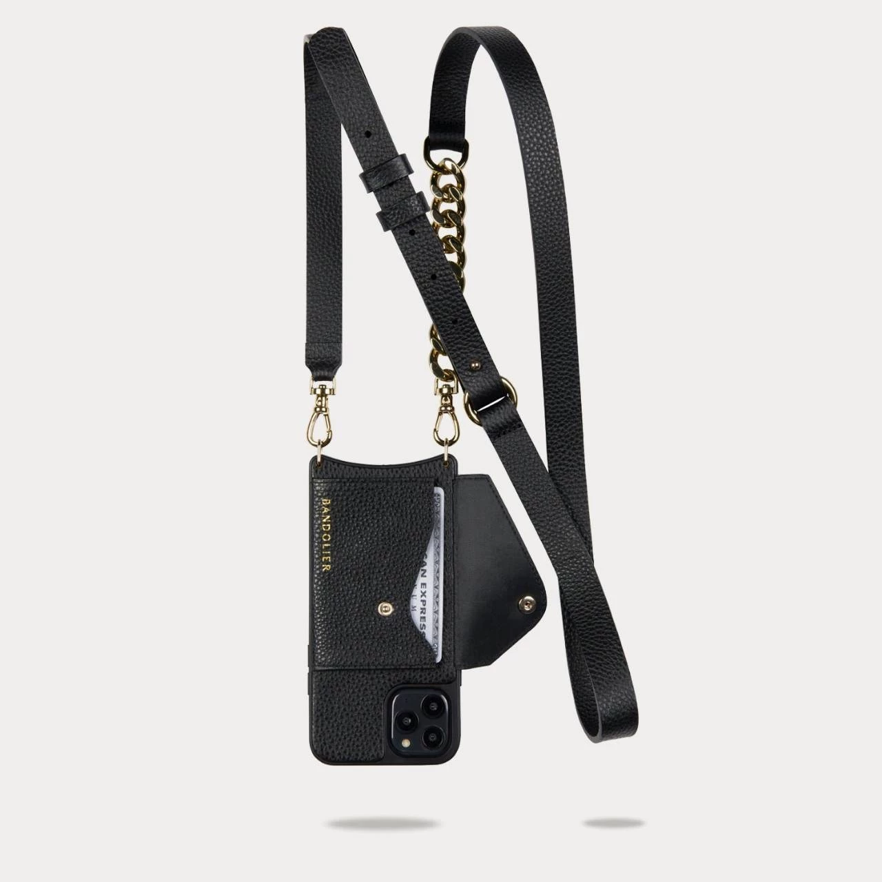 Bandolier Unisex Chain Plain Leather Logo IPhone 13 IPhone 13 Mini For Women Black/gold+1000 X Iphone 13 7 Bandolier Unisex Chain Plain Leather Logo IPhone 13 IPhone 13 Mini For Women Black/gold+1000 X Iphone 13 - Image 7