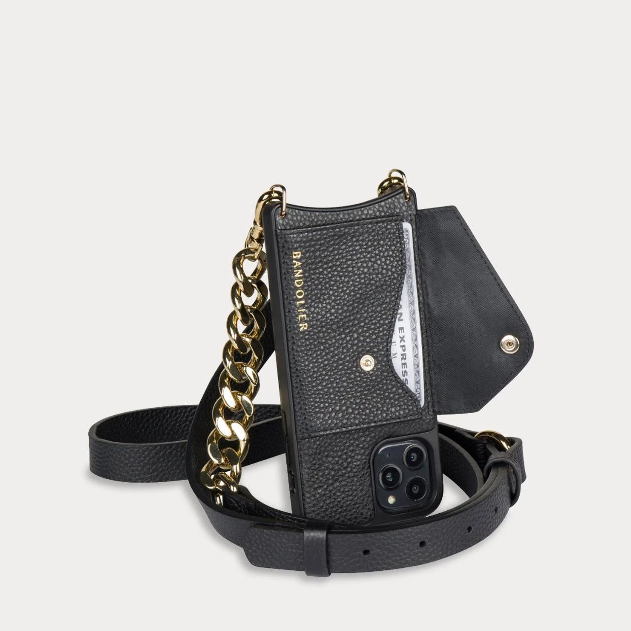 Bandolier Unisex Chain Plain Leather Logo IPhone 13 IPhone 13 Mini For Women Black/gold+1000 X Iphone 13 10 Bandolier Unisex Chain Plain Leather Logo IPhone 13 IPhone 13 Mini For Women Black/gold+1000 X Iphone 13 - Image 10