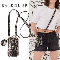 Bandolier Unisex Street Style Plain Leather Co-ord Logo IPhone 13 For Women Love Print/gold X Iphone 13 Mini