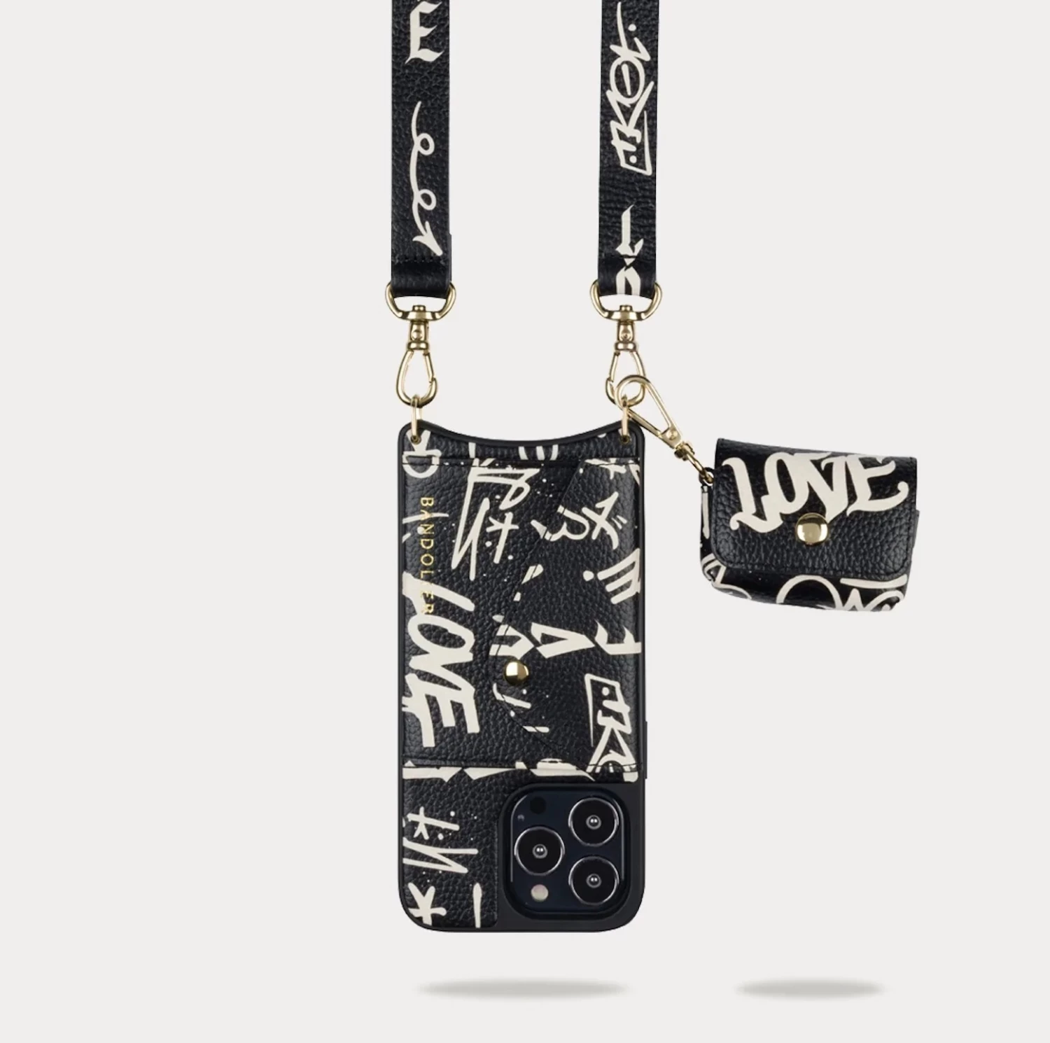 Bandolier Unisex Street Style Plain Leather Co-ord Logo IPhone 13 For Women Love Print/gold X Iphone 13 Mini 11 Bandolier Unisex Street Style Plain Leather Co-ord Logo IPhone 13 For Women Love Print/gold X Iphone 13 Mini - Image 11