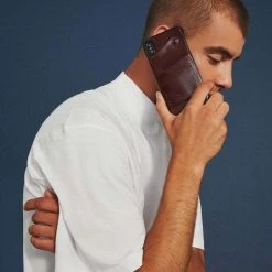 Bandolier 2019-20FW Plain Leather IPhone 8 IPhone 8 Plus IPhone X IPhone XS For Men Wine/pewter X Xs Max -Bandolier Online Shop org 5056