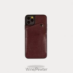 Bandolier 2019-20FW Plain Leather IPhone 8 IPhone 8 Plus IPhone X IPhone XS For Men Wine/pewter X Xs Max -Bandolier Online Shop org 5068