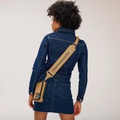 Bandolier Plain Leather Logo IPhone 13 IPhone 13 Pro IPhone 13 Pro Max For Women Tan/gold (airpod 3) X Iphone 12 / 12 Pro -Bandolier Online Shop org 5218