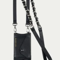 Bandolier Unisex Plain Leather Logo IPhone 13 Pro Smart Phone Cases For Women Black X Iphone13 -Bandolier Online Shop org 5288