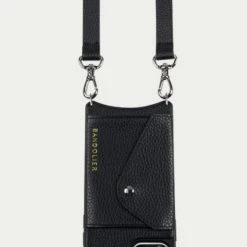 Bandolier Unisex Plain Leather Logo IPhone 13 Pro Smart Phone Cases For Women Black X Iphone13 -Bandolier Online Shop org 5291
