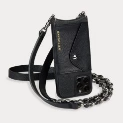 Bandolier Unisex Plain Leather Logo IPhone 13 Pro Smart Phone Cases For Women Black X Iphone13 -Bandolier Online Shop org 5292