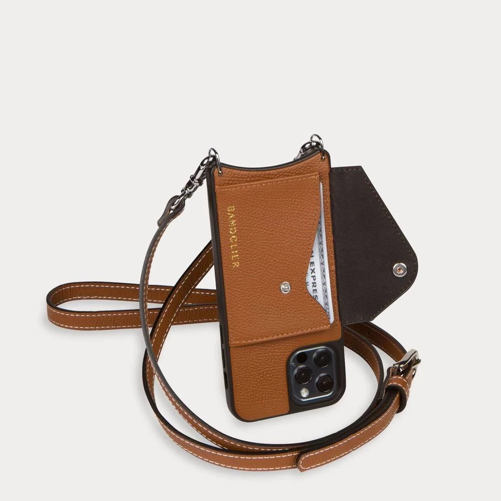 Bandolier Unisex Plain Leather IPhone X Bridal IPhone XS IPhone XS Max For Women Grey/silver X Xs Max 3 Bandolier Unisex Plain Leather IPhone X Bridal IPhone XS IPhone XS Max For Women Grey/silver X Xs Max - Image 3