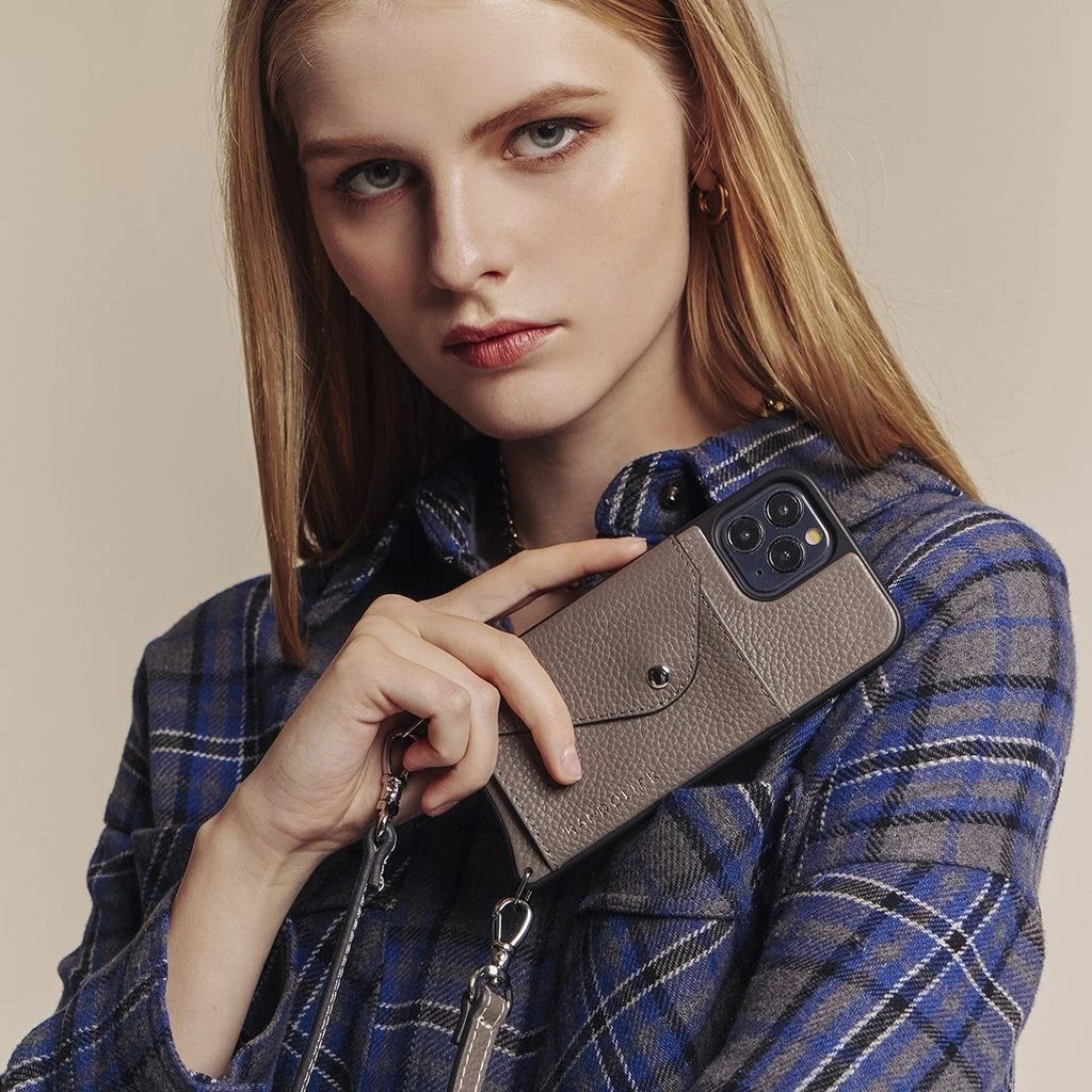 Bandolier Unisex Plain Leather IPhone X Bridal IPhone XS IPhone XS Max For Women Grey/silver X Xs Max 20 Bandolier Unisex Plain Leather IPhone X Bridal IPhone XS IPhone XS Max For Women Grey/silver X Xs Max - Image 20