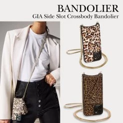 Bandolier Leopard Patterns Blended Fabrics Chain Leather IPhone 8 Plus For Women Light Leopard/gold X Xs Max