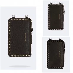 Bandolier 2020-21FW Plain Leather Smart Phone Cases For Women Black/gold X Iphone 12 Pro Max -Bandolier Online Shop org 5566