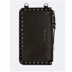 Bandolier 2020-21FW Plain Leather Smart Phone Cases For Women Black/gold X Iphone 12 Pro Max -Bandolier Online Shop org 5572